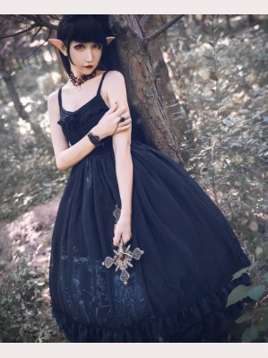 Souffle Song Dancing With Dead Gothic Lolita Dress JSK (SS943)